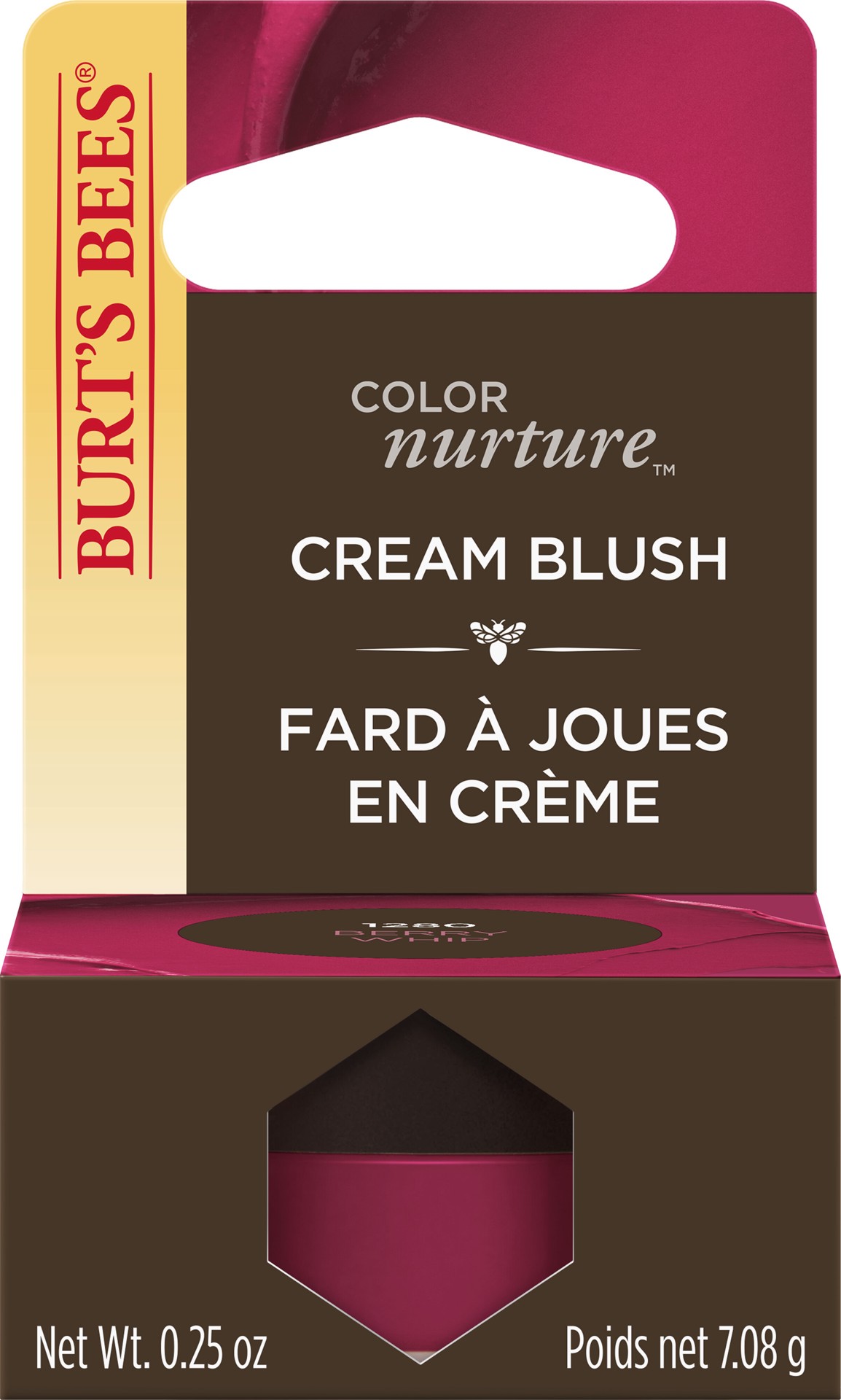 slide 1 of 5, Burt's Bees Color Nurture Moisturizing Cream Blush, Berry Whip, 0.25 oz