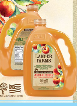 slide 1 of 1, Langers Farms Apple Cider, 128 oz