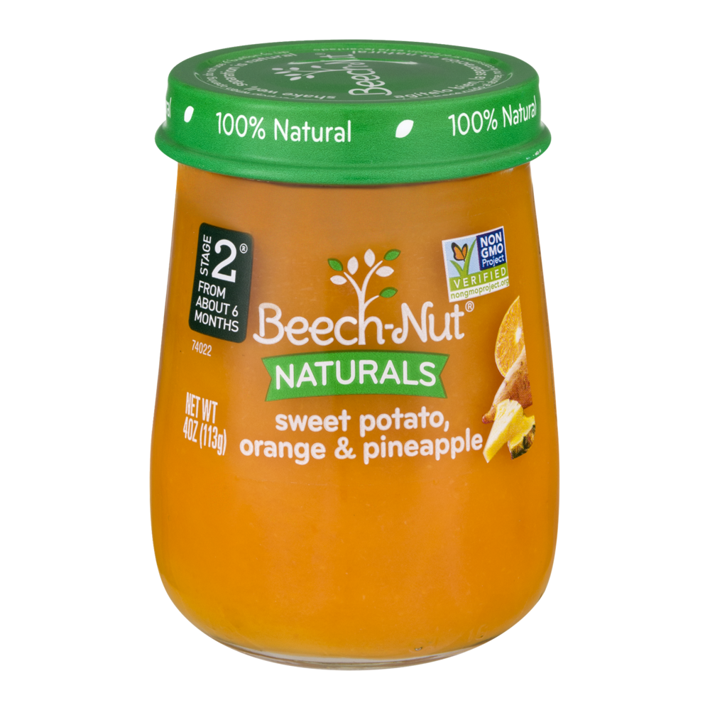 slide 1 of 1, Beech-Nut Naturals Just Sweet Potato, Orange & Pineapple Stage 2, 4 oz