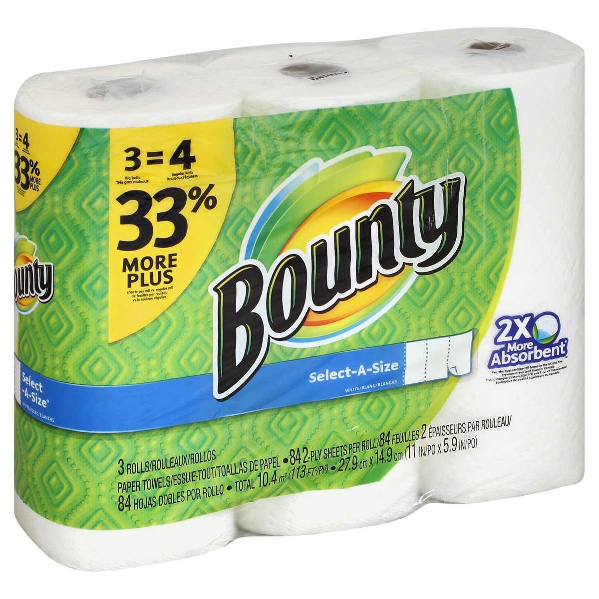 slide 4 of 5, Bounty Paper Towels 3 ea, 3 ct