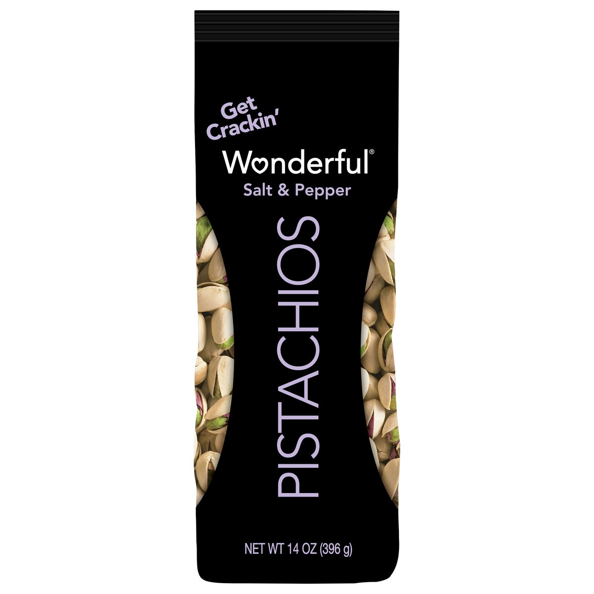 slide 1 of 3, Wonderful Pistachios, In Shell Salt & Pepper Flavored Nuts, 14 Ounce Bag, 14 oz