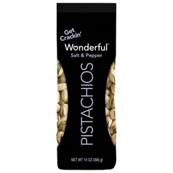 Wonderful Pistachios, In Shell Salt & Pepper Flavored Nuts, 14 Ounce Bag