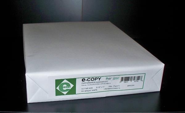 slide 1 of 1, E-Copy 8.5X11 Copy Paper, 1 ct