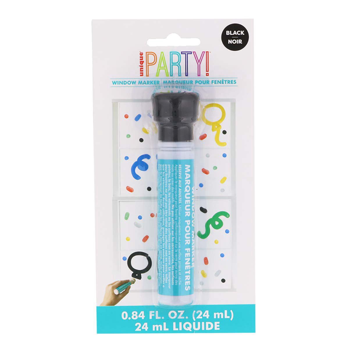 slide 1 of 1, Unique Window Marker Black, 1 ct