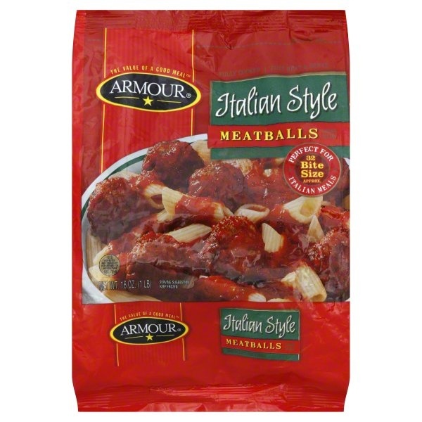 slide 1 of 1, Armour Italian Meatballs, 1 ct