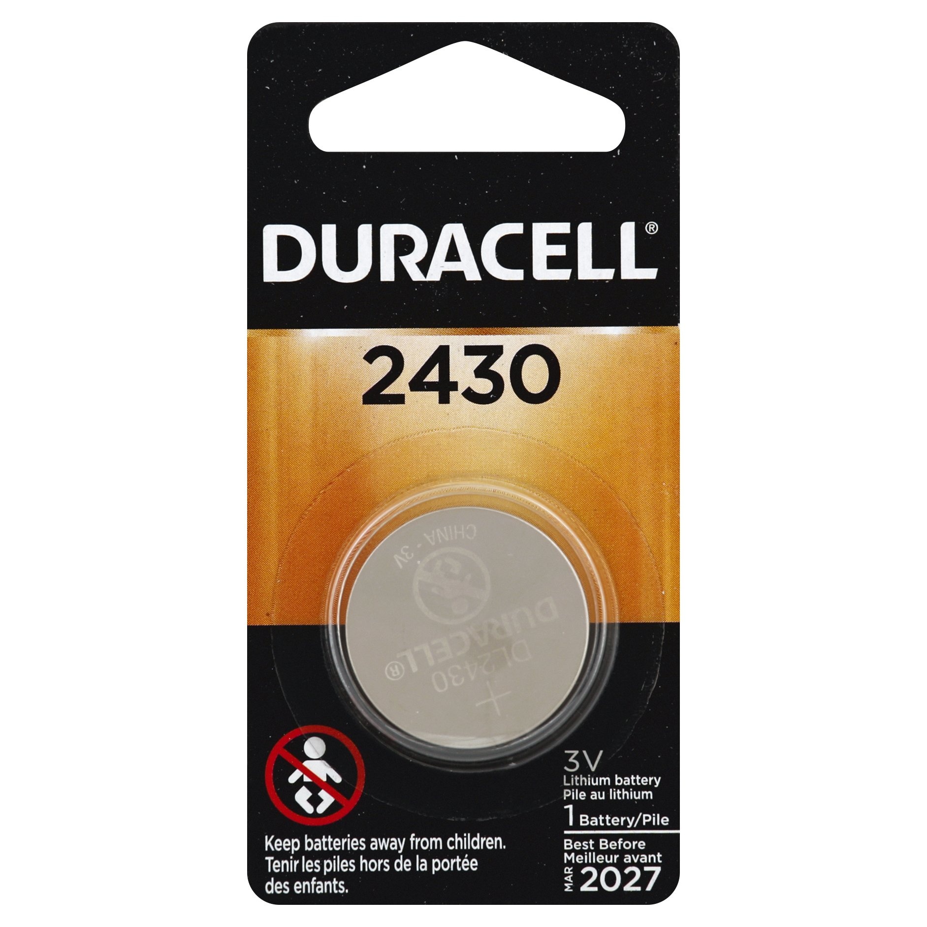 slide 1 of 1, Duracell Duralock 3-Volt Battery, 1 ct