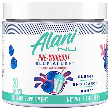 slide 1 of 1, Alani Nu Preworkout Blue Slush 20srv - 7.3 OZ, 7.3 oz