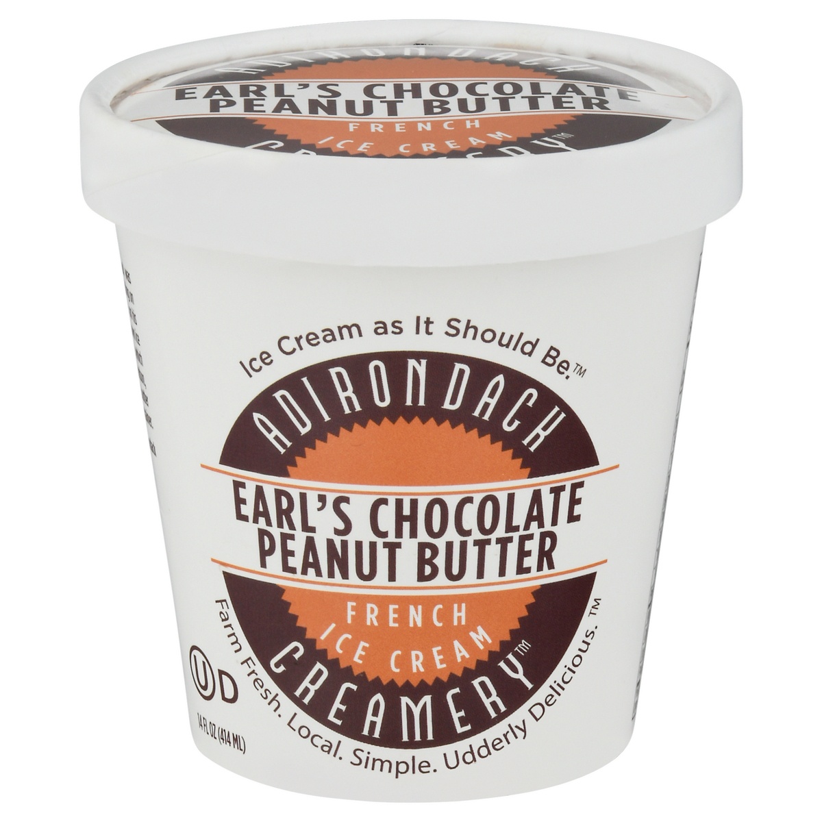 slide 1 of 1, Adirondack Creamery Earl's Chocolate Peanut Butter Ice Cream, 16 fl oz