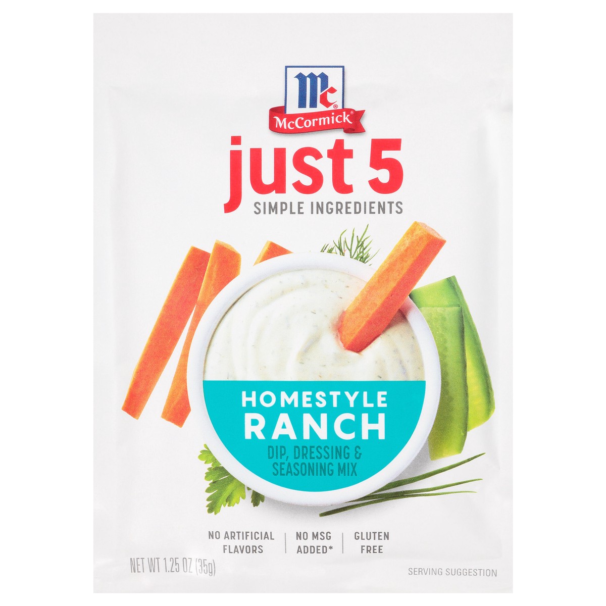 slide 1 of 5, McCormick Ranch Dressing Seasoning Mix, 1.25 oz, 1.25 oz
