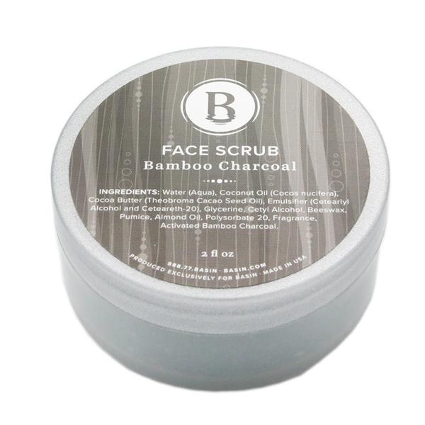 slide 1 of 1, Basin Bamboo Charcoal Face Scrub, 2 fl oz