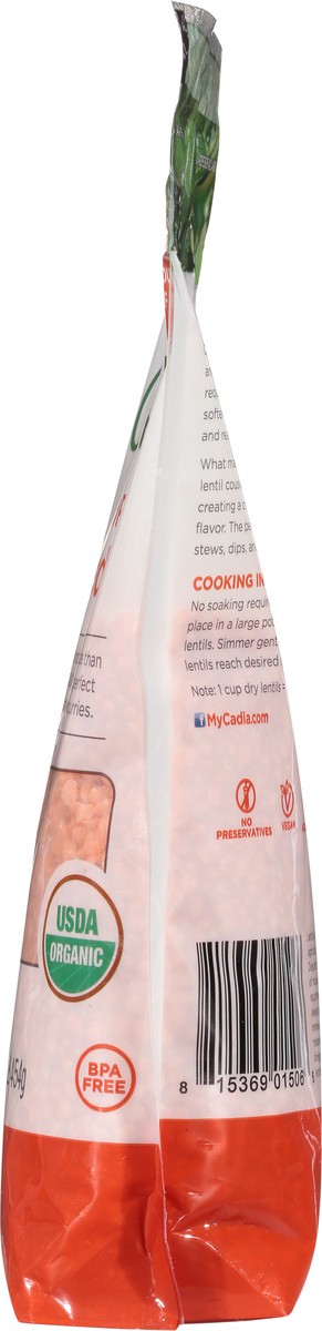 slide 11 of 14, Cadia Organic Red Lentils 16 oz, 16 oz