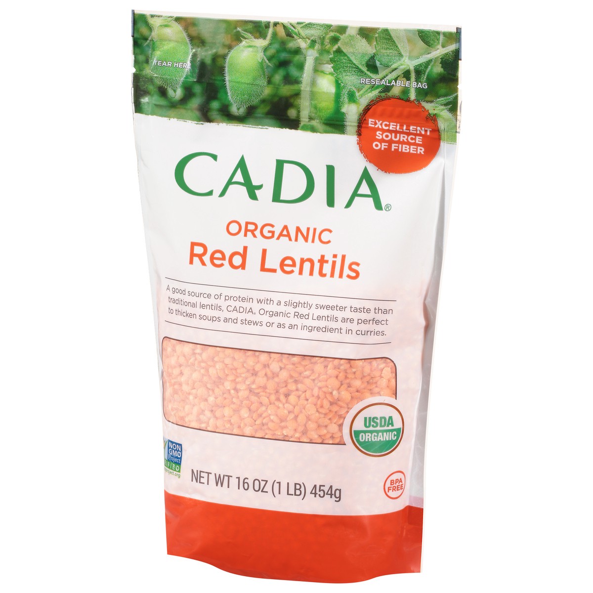 slide 5 of 14, Cadia Organic Red Lentils 16 oz, 16 oz