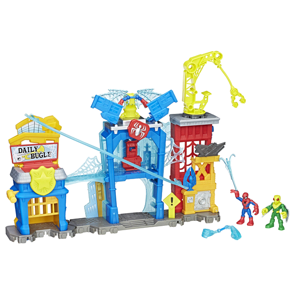 slide 1 of 1, Playskool Heroes Marvel - Spider-Man Super Hero Adventures Web-Quarters Figure, 1 ct