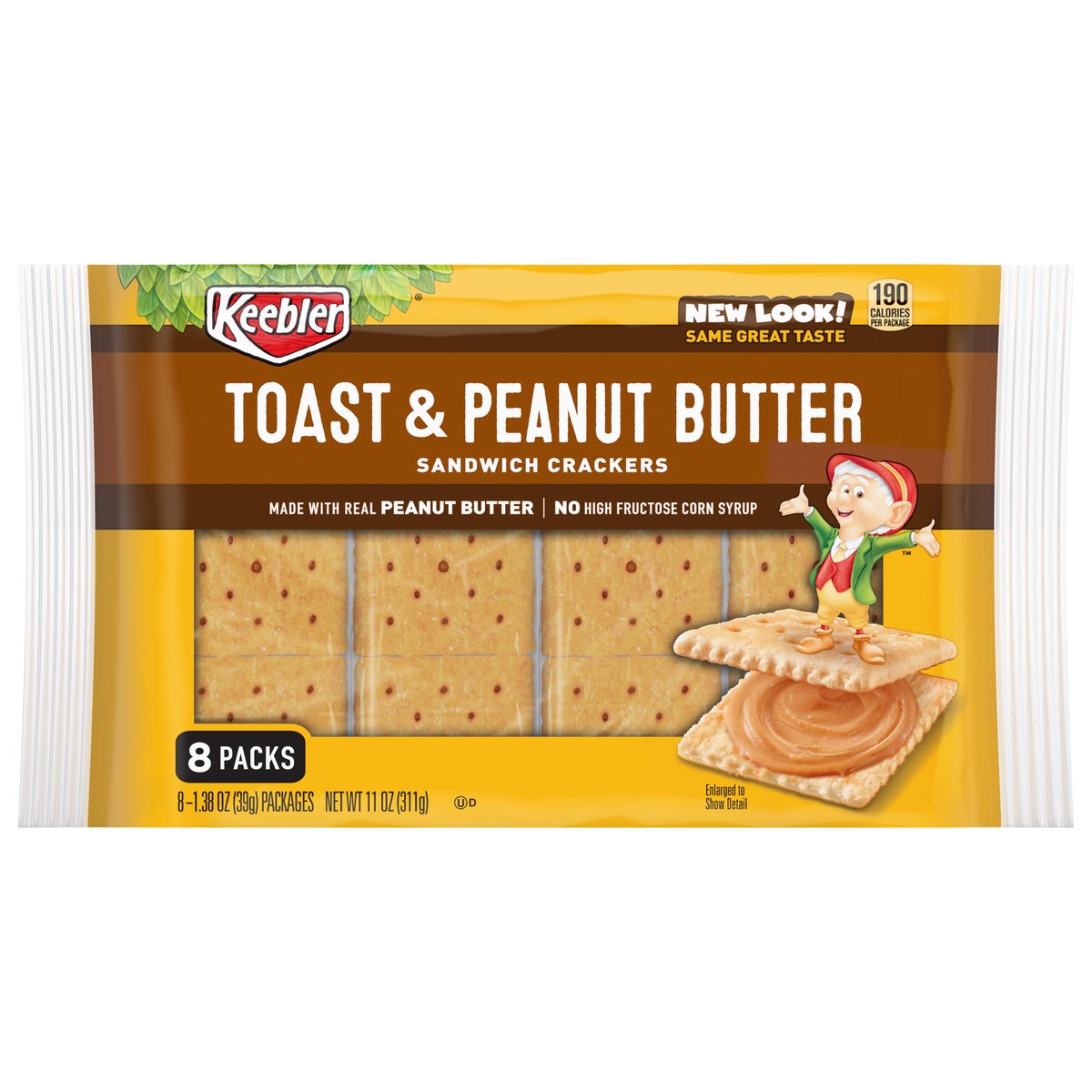 slide 1 of 6, Kellogg's Keebler Toast & Peanut Butter Sandwich Crackers, 11 oz