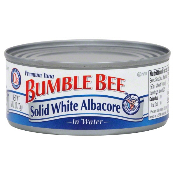 slide 1 of 1, Bumble Bee Solid White Albacore In Water, 5 oz