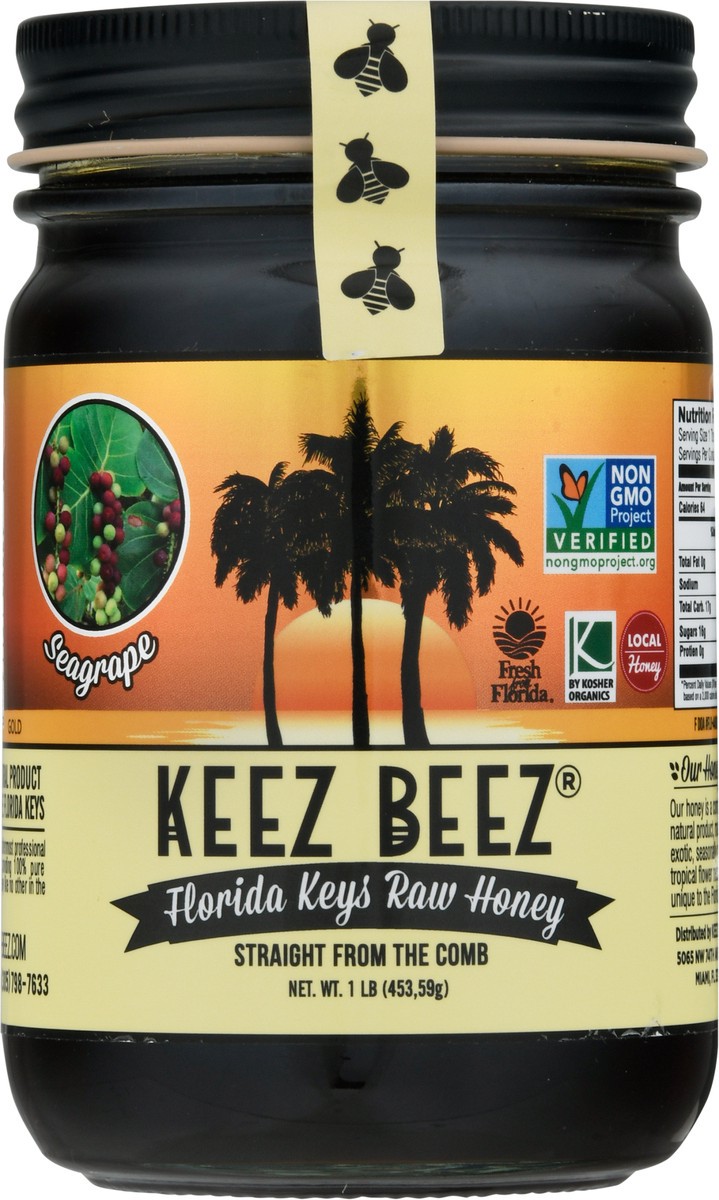 slide 3 of 12, Keez Beez Florida Keys Seagrape Raw Honey 1 lb, 1 lb