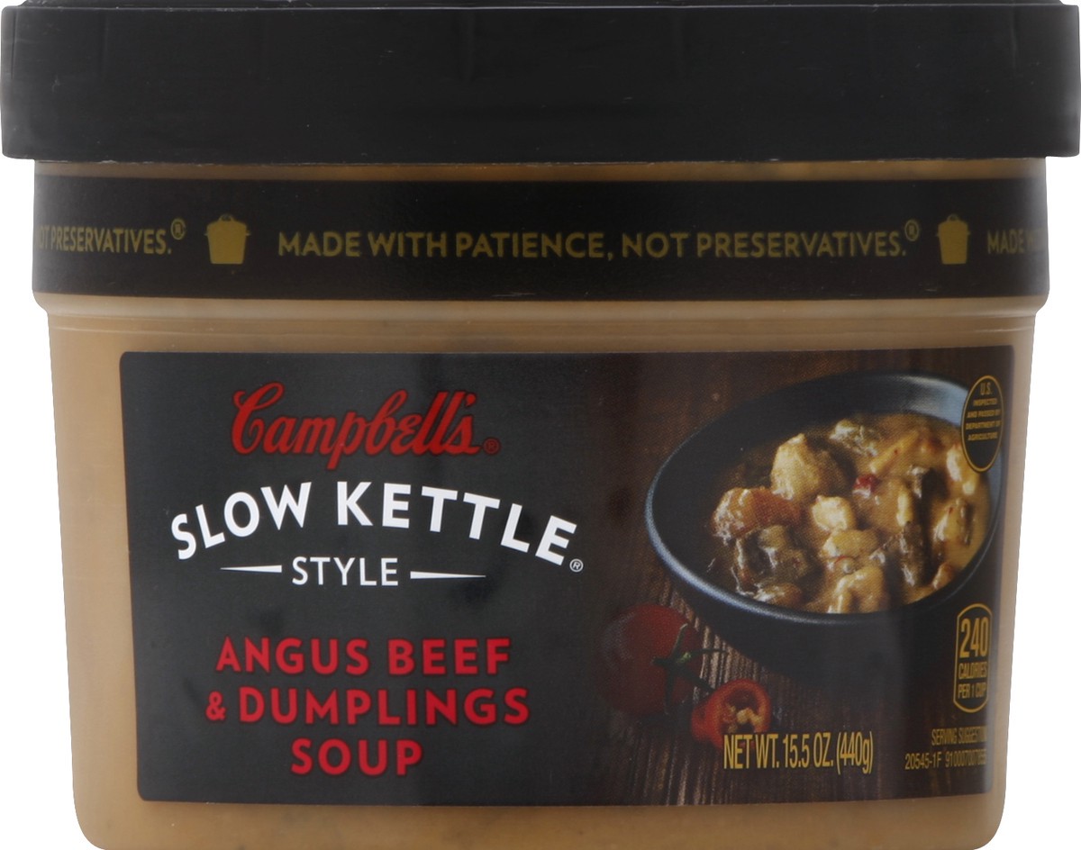 slide 3 of 3, Campbell's Slow Kettle Style Angus Beef & Dumplings Soup, 15.5 oz