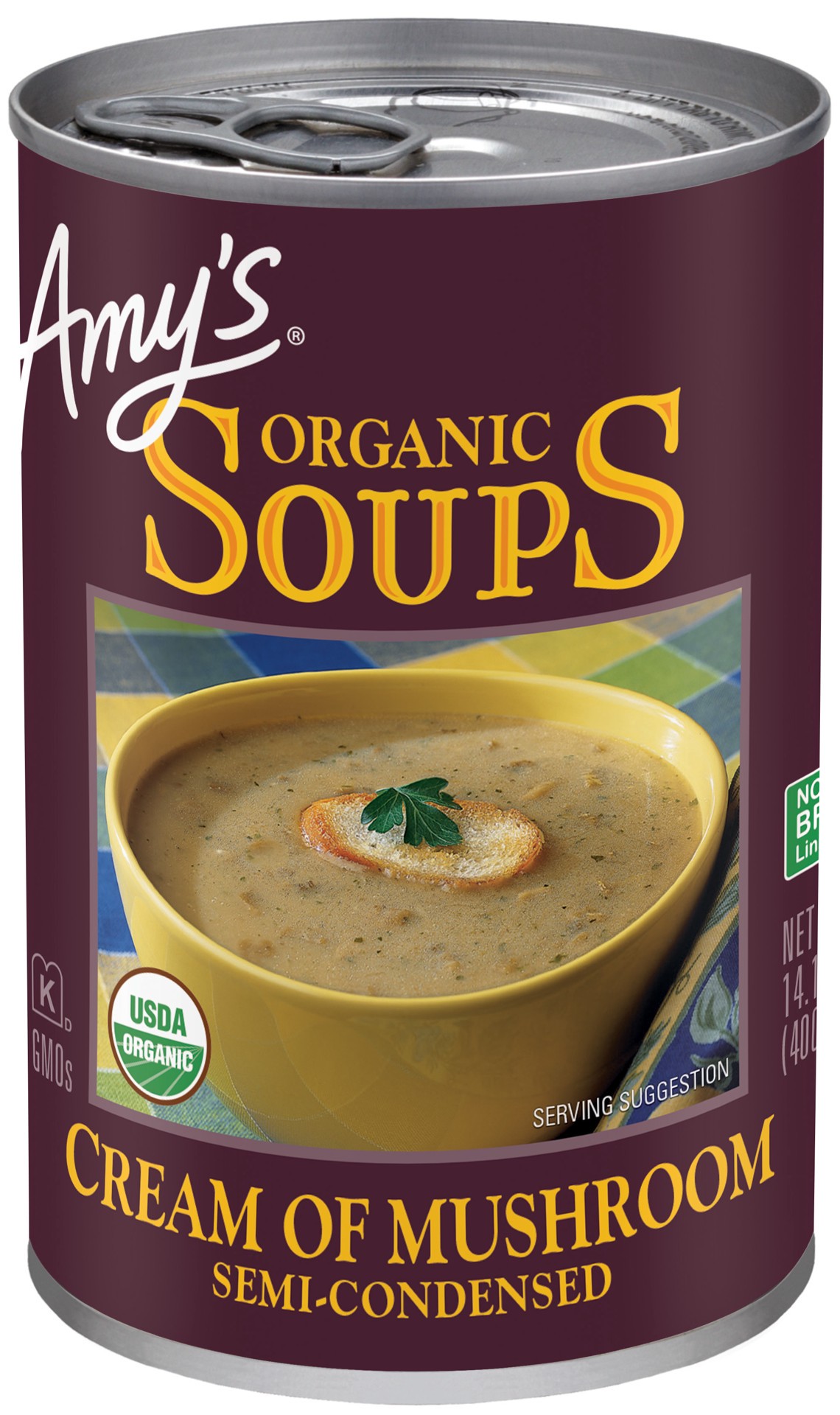 slide 1 of 9, Amy's Kitchen Cream of Mushroom Soup, 14 oz