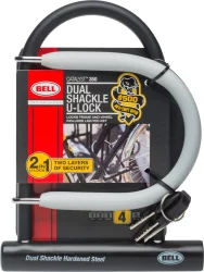 Bell Catalyst 350 Dual Shackle U-Lock - Black/White