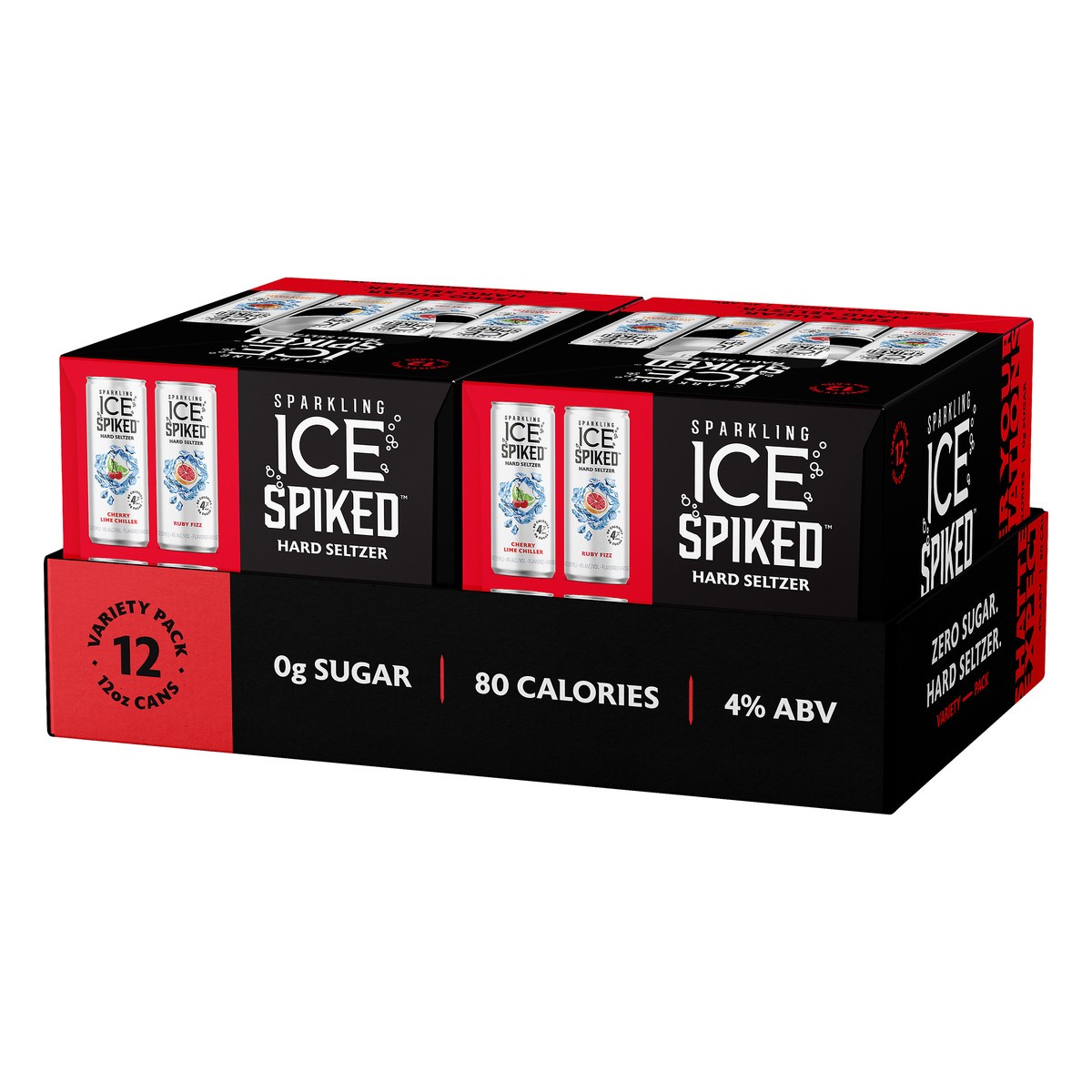 slide 2 of 11, Sparkling Ice Spiked Variety 2/12pk/12oz Case, 288 fl oz