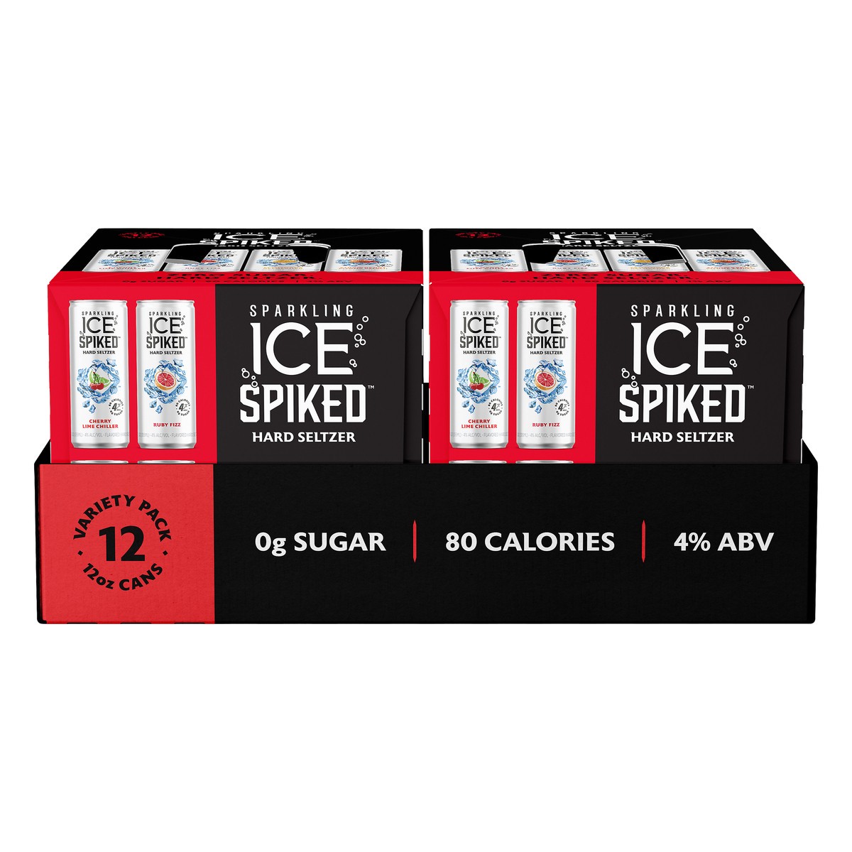 slide 4 of 11, Sparkling Ice Spiked Variety 2/12pk/12oz Case, 288 fl oz