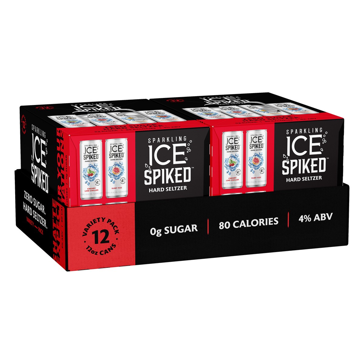 slide 6 of 11, Sparkling Ice Spiked Variety 2/12pk/12oz Case, 288 fl oz