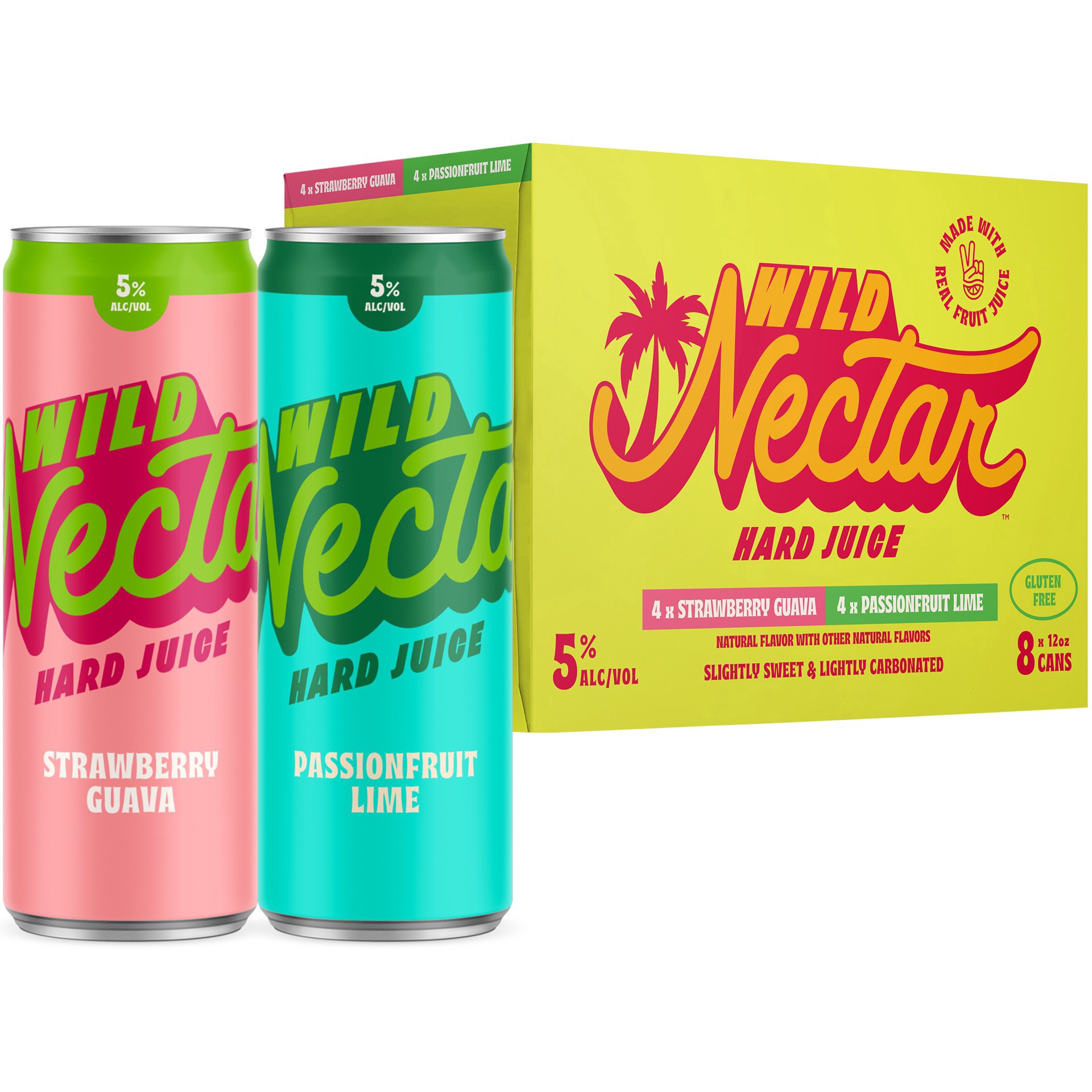 slide 4 of 4, New Belgium Wild Nectar, Hard Juice, 8 Pack, 12 fl oz Cans, 5% ABV, 8 ct