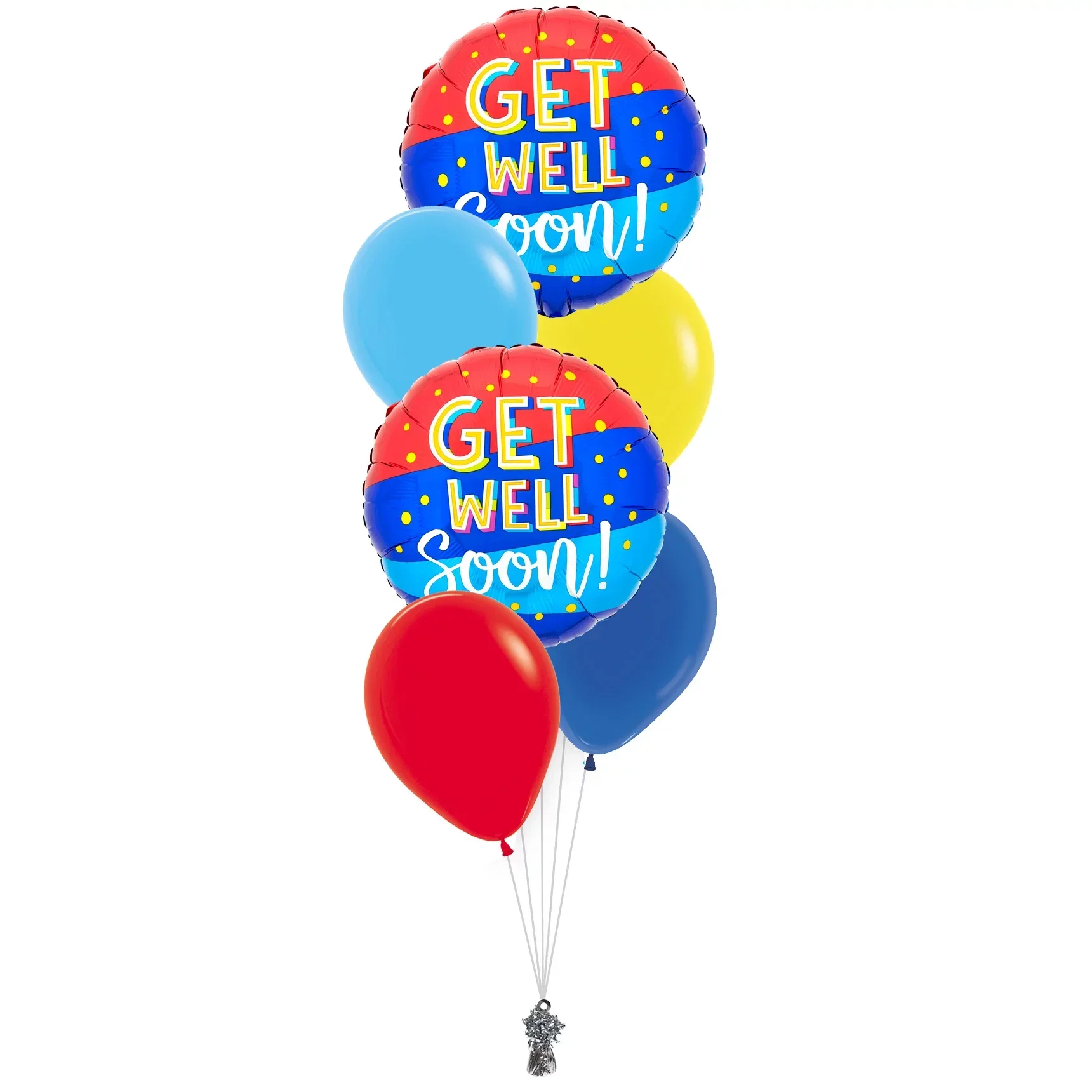 slide 1 of 1, BLOOMS by H-E-B Get Well Soon Balloon Bouquet, 1 lb