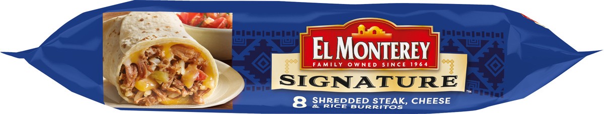 slide 4 of 9, El MontereyShredded Steak & Three-Cheese Burritos, 3.13 lb