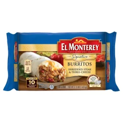 El MontereyShredded Steak & Three-Cheese Burritos