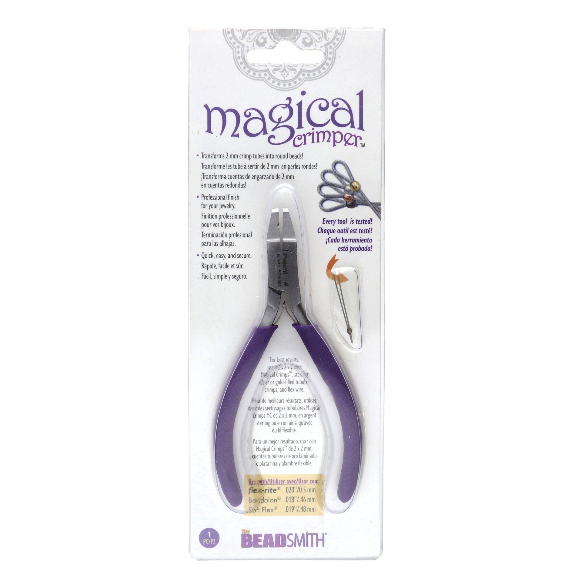 slide 2 of 6, The Beadsmith Magical Crimper Tool, 2mm x 2mm