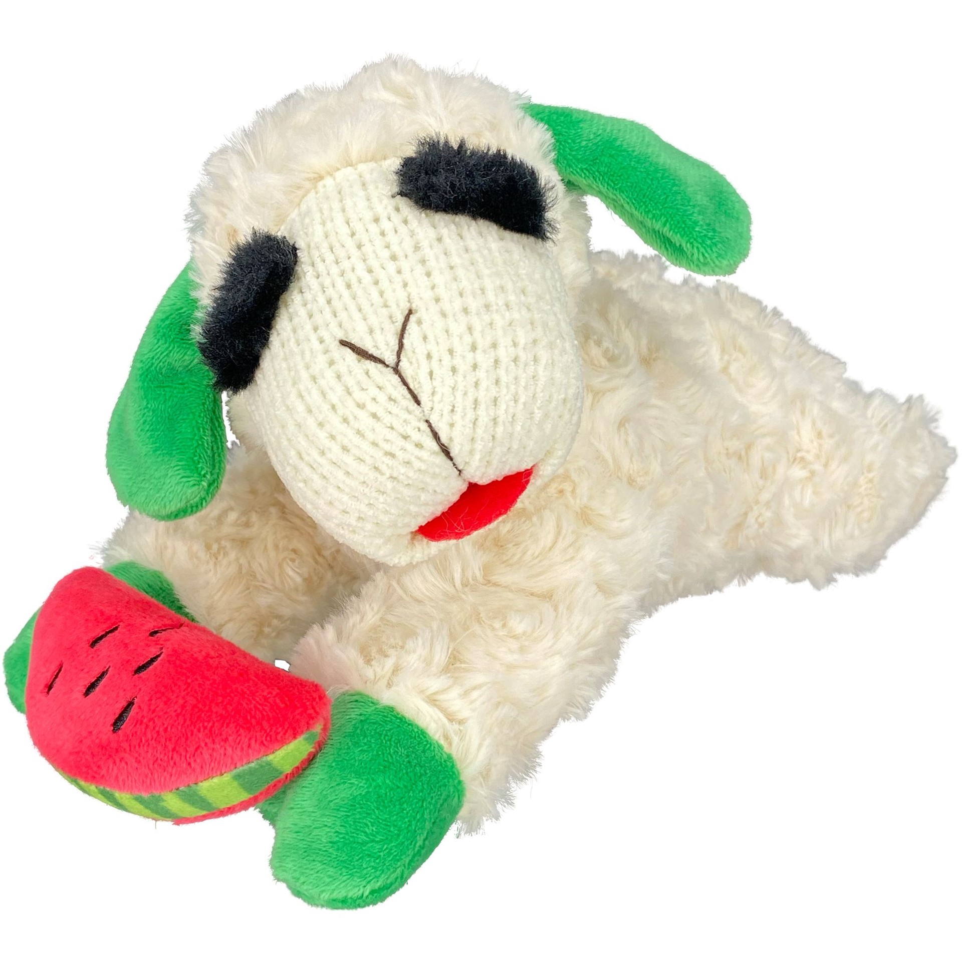 slide 1 of 1, MultiPet Summer Watermelon Lamb Chop Dog Toy, 1 ct