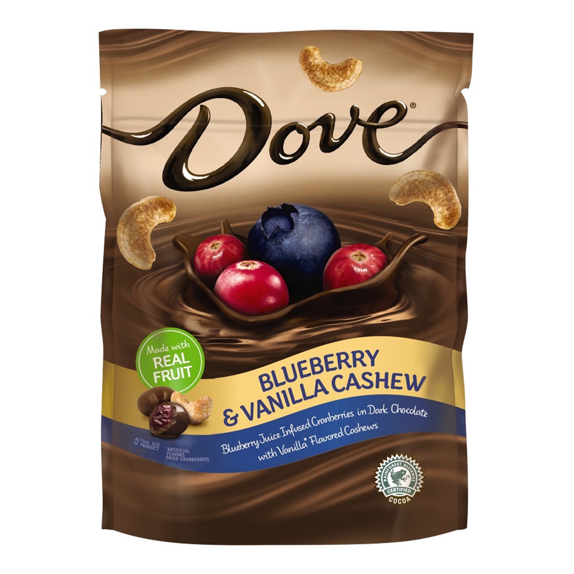 slide 1 of 1, Dove, Dark Chocolate Blueberry & Vanilla Cashews, 5.5 Oz, 5 oz