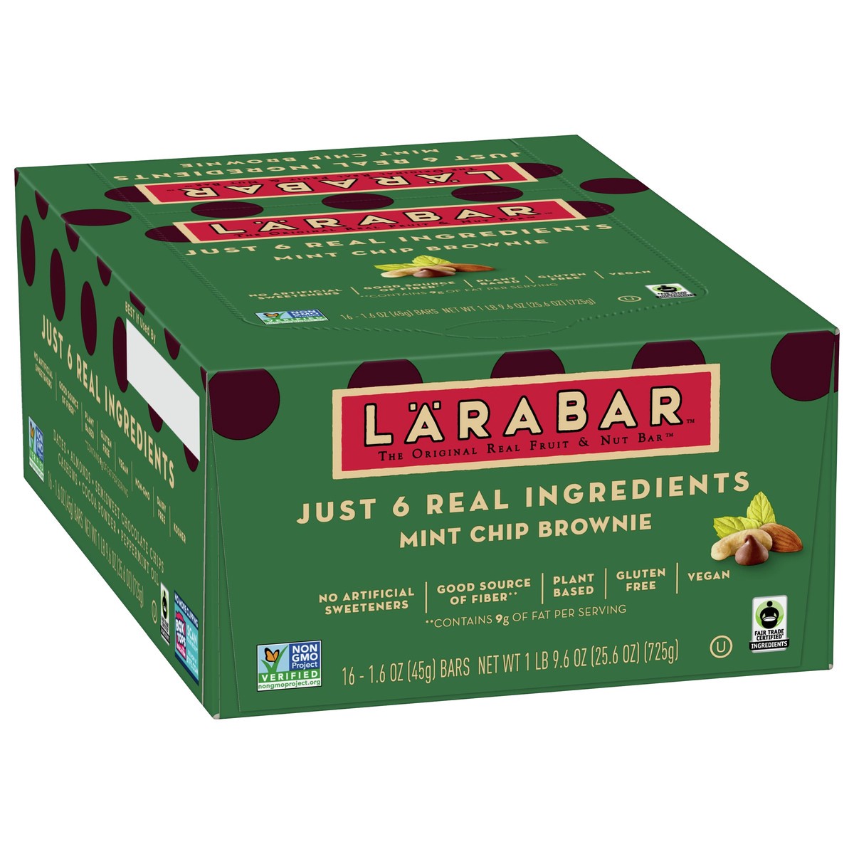 slide 4 of 12, LÄRABAR 16 Pack Mint Chip Brownie Fruit & Nut Bar 16 ea, 16 ct