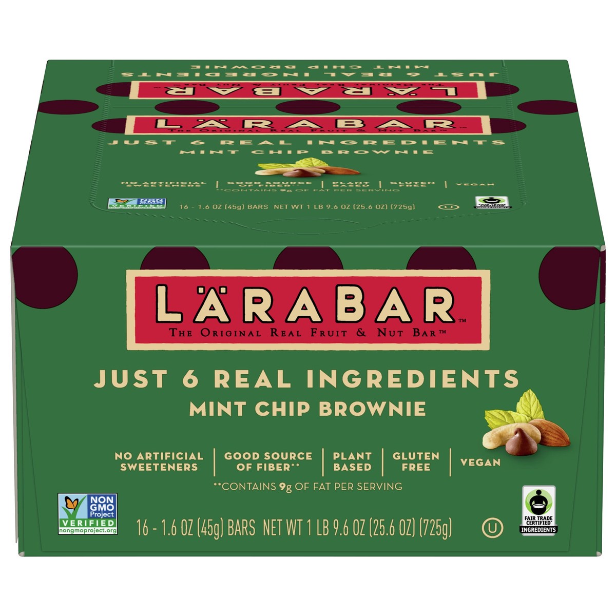 slide 1 of 12, LÄRABAR 16 Pack Mint Chip Brownie Fruit & Nut Bar 16 ea, 16 ct