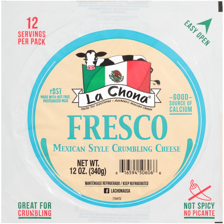 slide 1 of 1, La Chona Fresco Mexican Style Crumbling Cheese 12 Oz. Pack, 12 oz