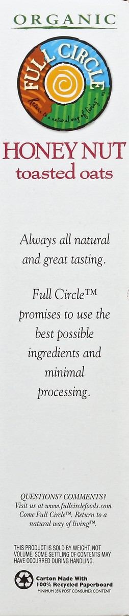 slide 6 of 6, Full Circle Organic Honey Nut Toasted Oats Cereal, 14 oz