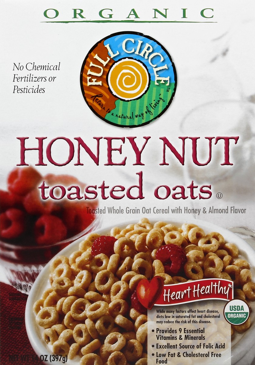slide 4 of 6, Full Circle Organic Honey Nut Toasted Oats Cereal, 14 oz