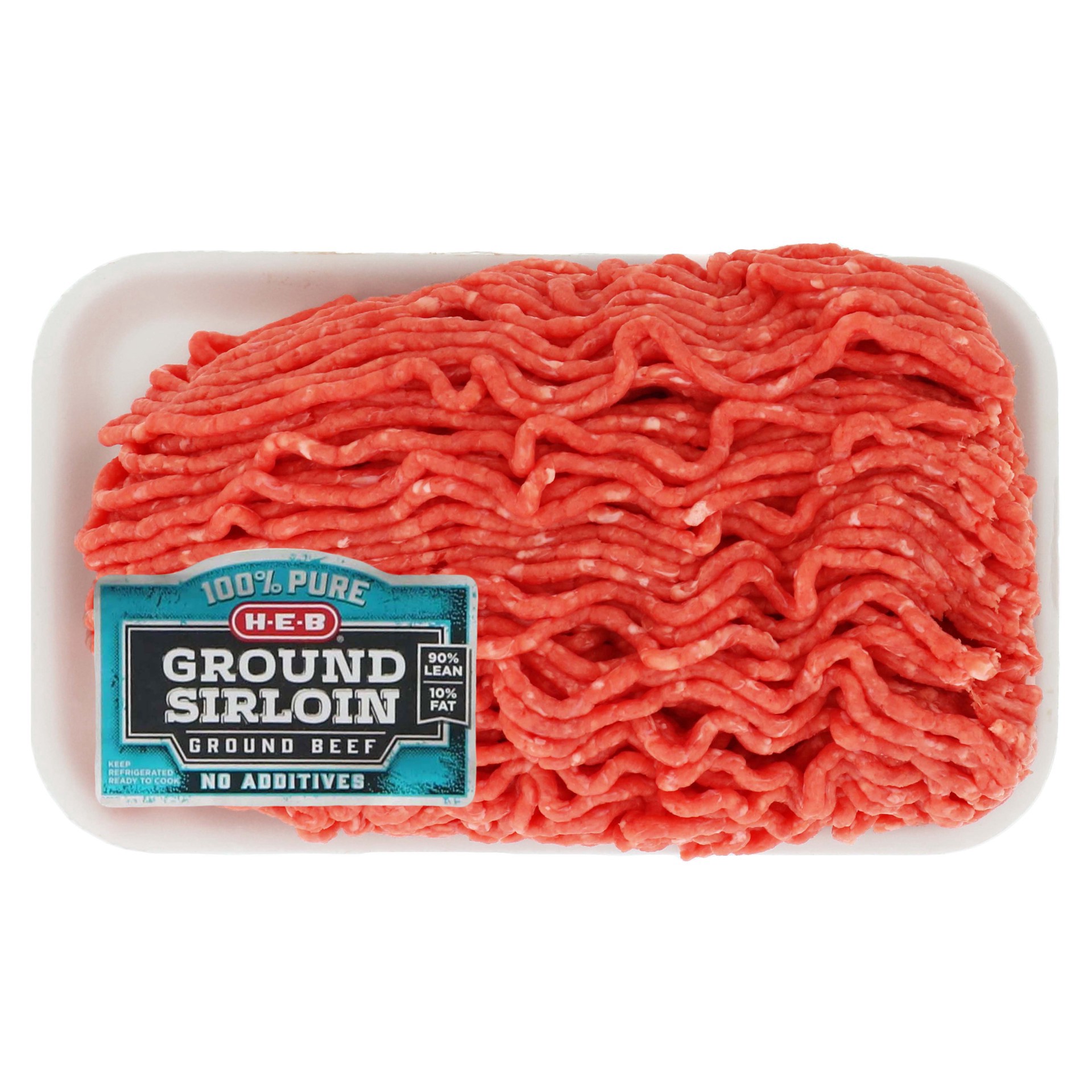 slide 1 of 1, H-E-B Ground Sirloin 90/10, per lb