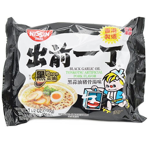 slide 1 of 1, Nissin Demae Ramen Tonkotsu with Black Garlic, 100 gram