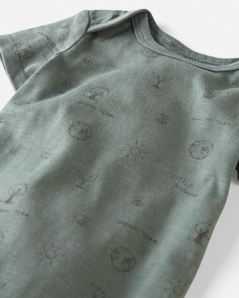 slide 5 of 8, Littleplanet Baby 3-Pack Organic Cotton Bodysuits Multi, Garden Print 24M, 1 ct