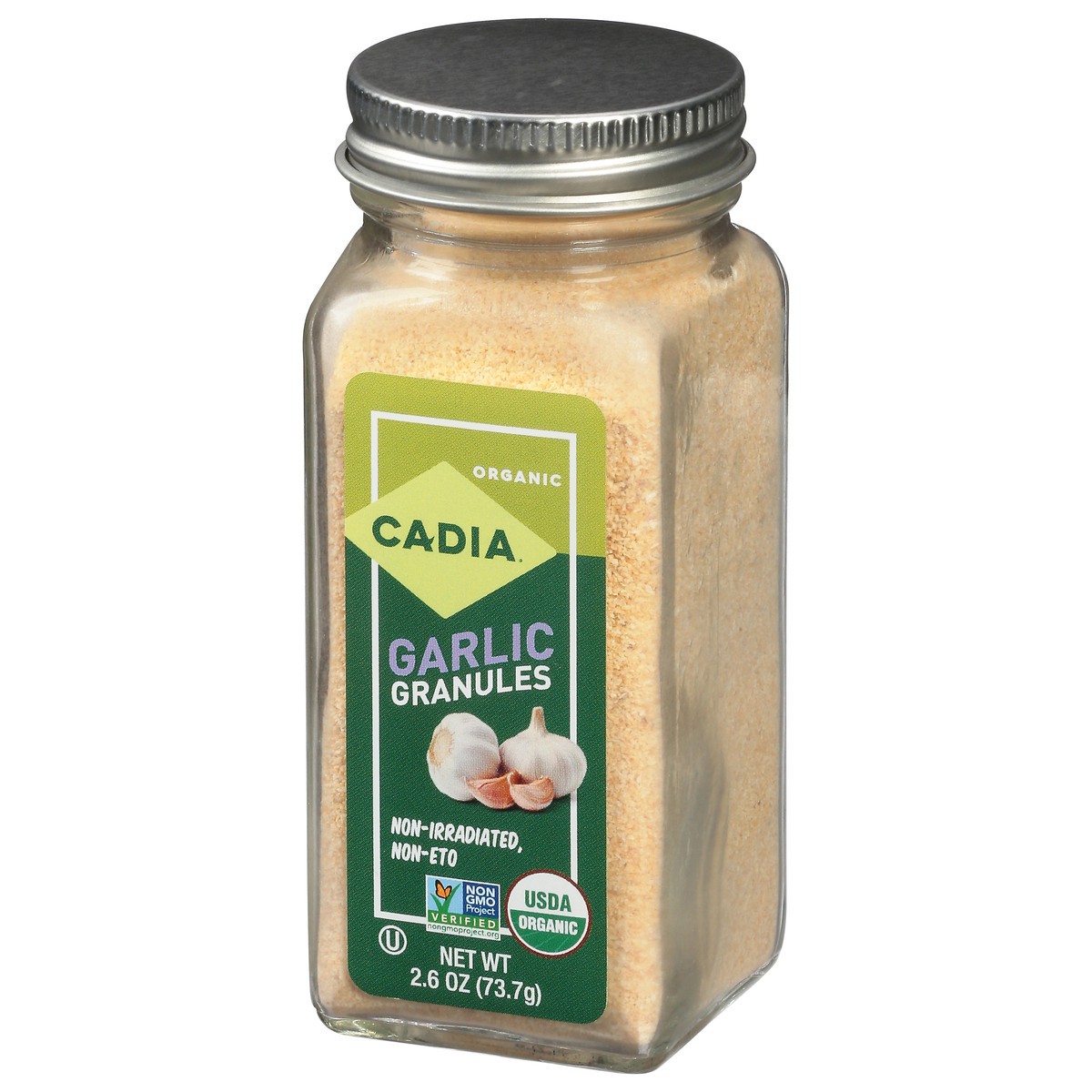 slide 2 of 9, Cadia Granules Organic Garlic 2.6 oz, 2.6 oz