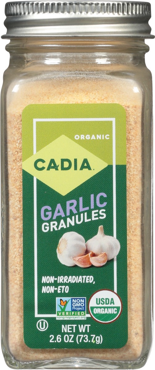 slide 4 of 9, Cadia Granules Organic Garlic 2.6 oz, 2.6 oz