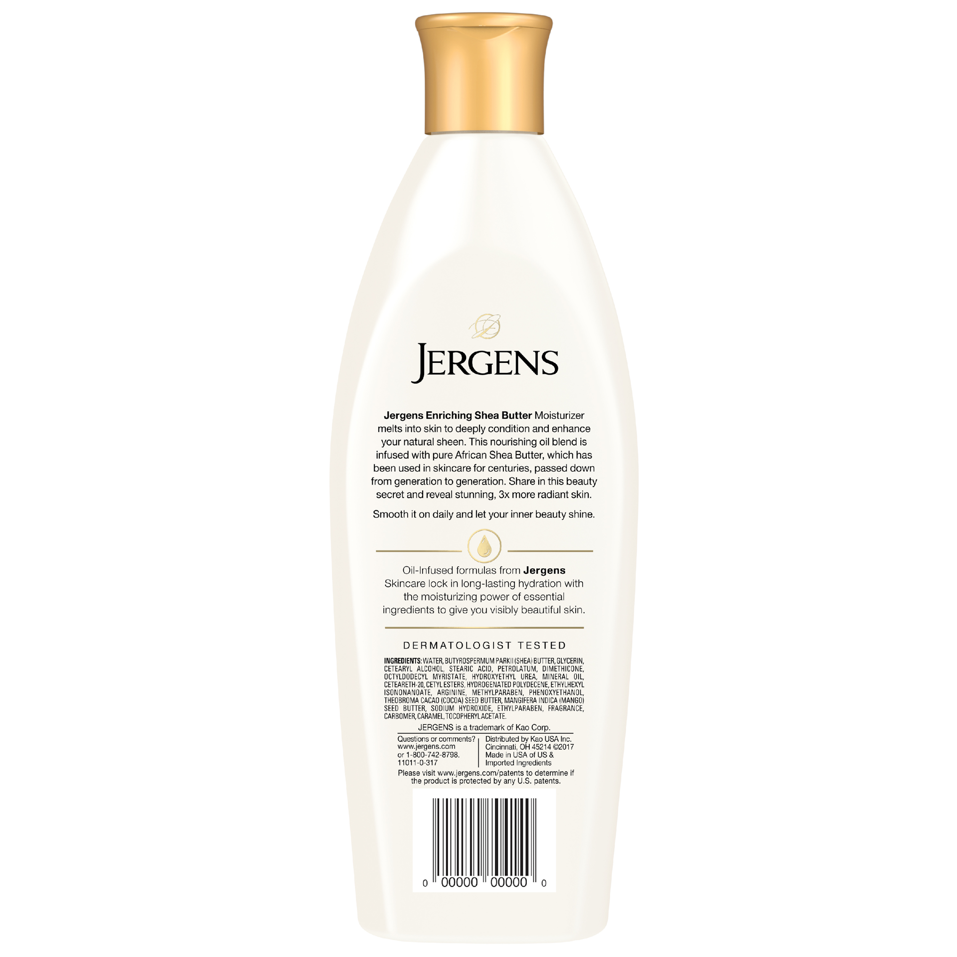 slide 5 of 5, Jergens Shea Butter Deep Conditioning Moisturizer, 8 Ounces, 3X More Radiant Skin, with Pure Shea Butter, Dermatologist Tested, 8 fl oz