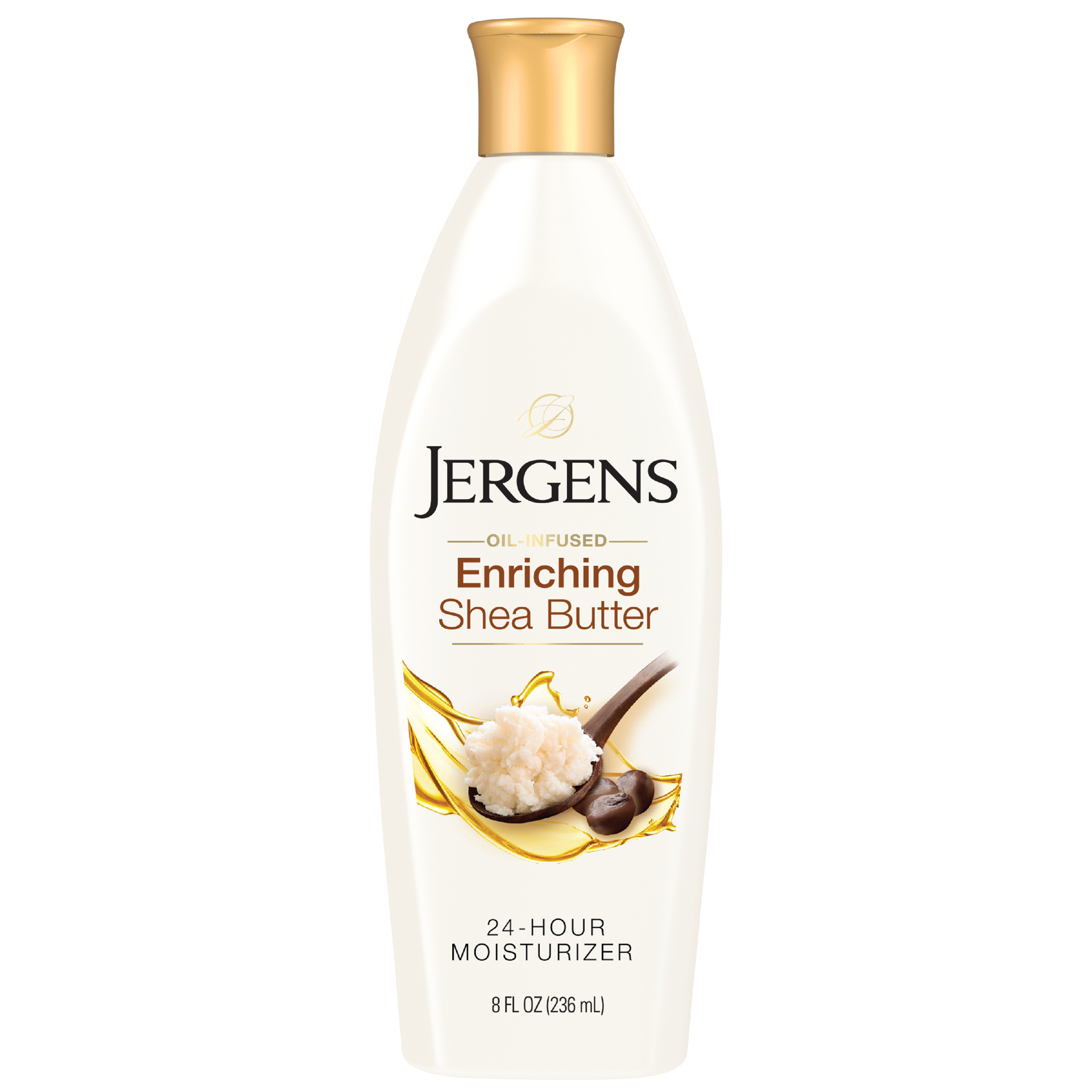 slide 1 of 5, Jergens Shea Butter Deep Conditioning Moisturizer, 8 Ounces, 3X More Radiant Skin, with Pure Shea Butter, Dermatologist Tested, 8 fl oz