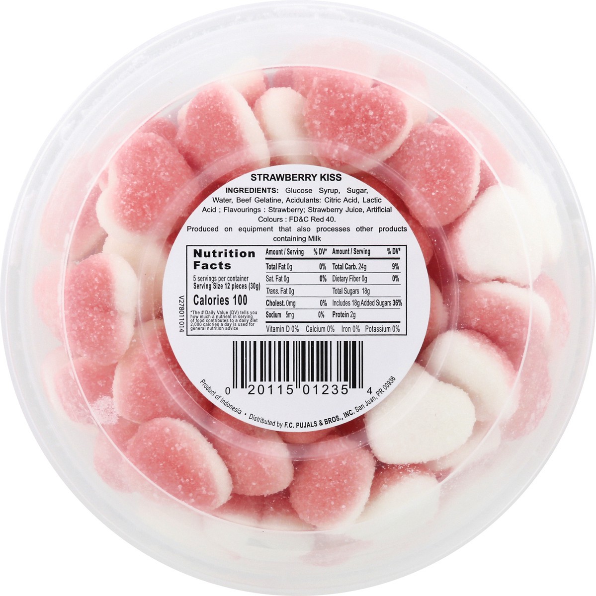 slide 5 of 11, Confetti Strawberry Kiss Gummi Candy 5.3 oz, 5.3 oz