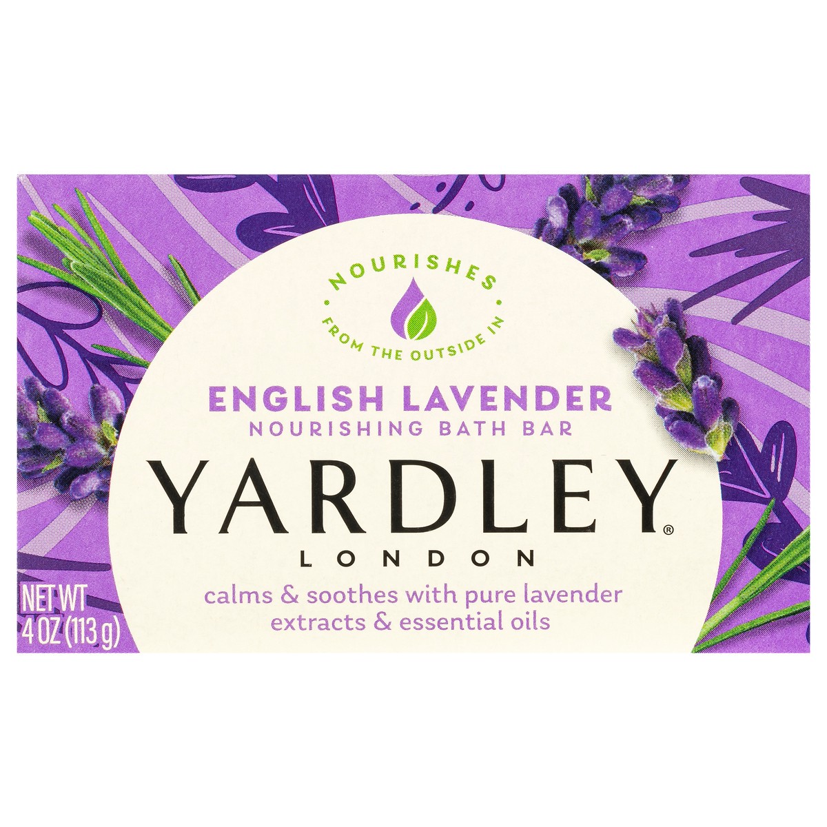 slide 1 of 13, Yardley London Nourishing Bath Soap Bar English Lavender, Calms & Soothes with Pure Lavender Extracts & Essential Oils 4.0 oz Bath Bar, 1 Soap Bar, 4 oz