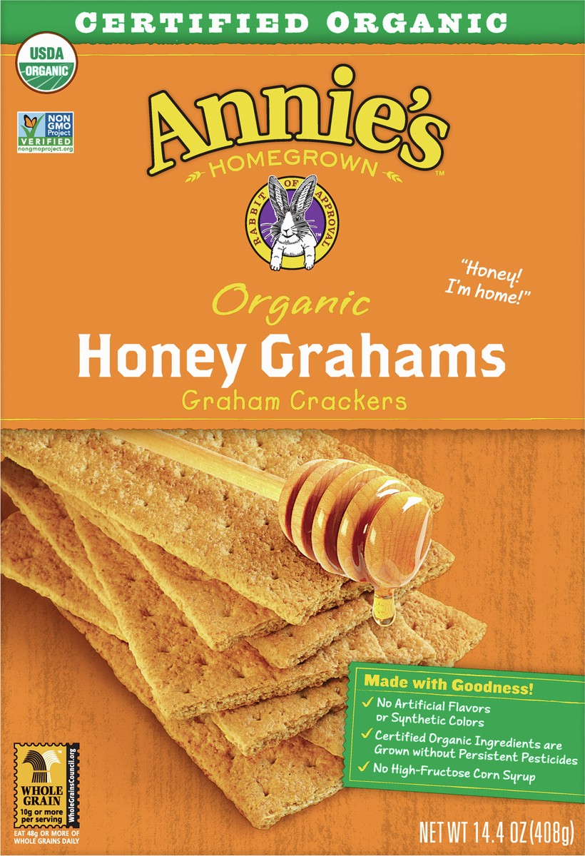 slide 12 of 13, Annie's Organic Honey Graham Crackers, Made With Whole Grain, 14.4 oz, 14.4 oz