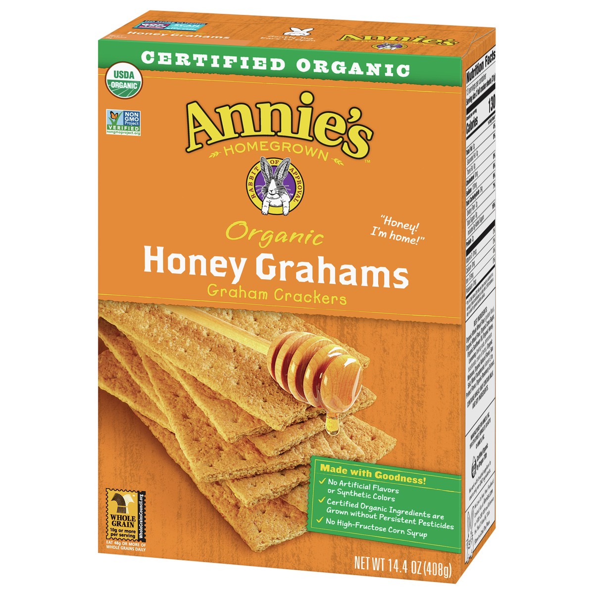 slide 2 of 13, Annie's Organic Honey Graham Crackers, Made With Whole Grain, 14.4 oz, 14.4 oz