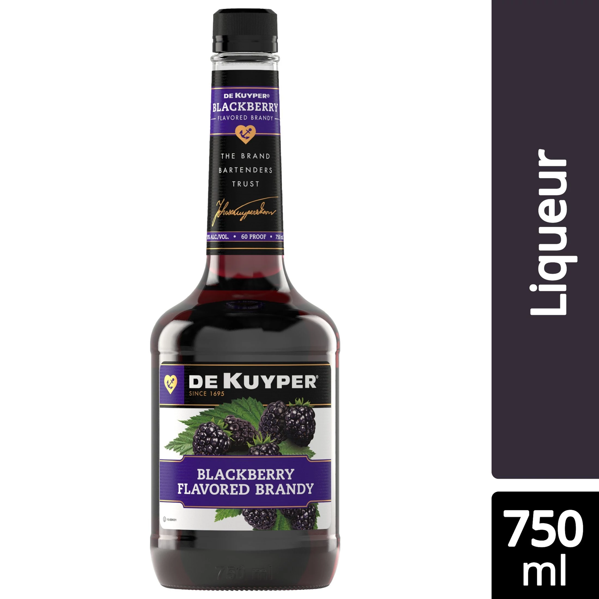 slide 1 of 2, DeKuyper Blackberry Flavored Brandy 750 ml, 750 ml